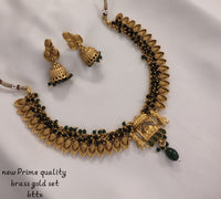 Traditional Gold Copper Necklace Set with Jhumka Earrings – Prime Quality