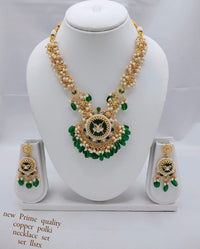 Prime Quality Copper Necklace Set with CZ Stone Embellishments