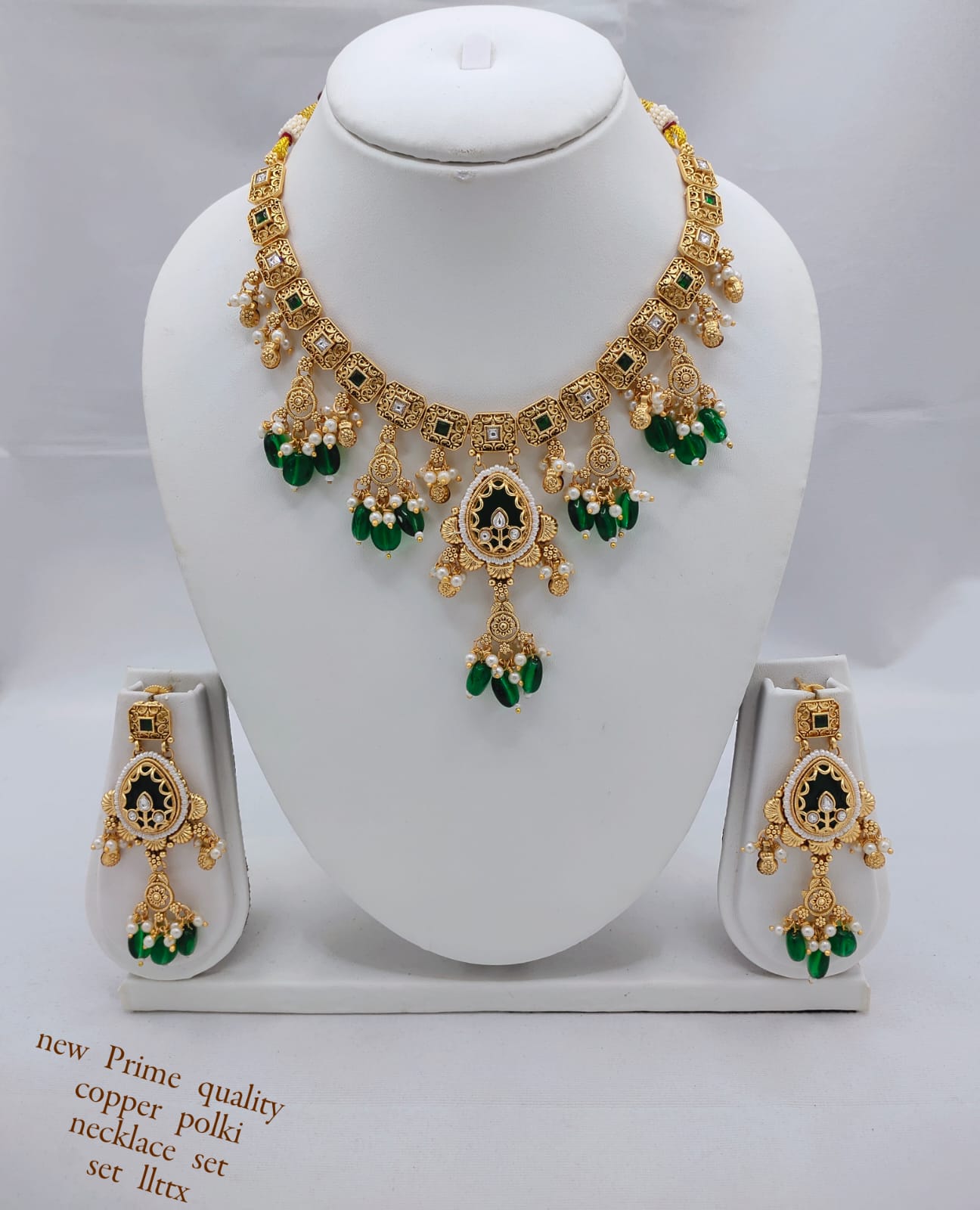 Royal Charm Copper Necklace Set with CZ Stone Accents