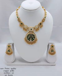 Royal Heritage Copper Necklace Set with Intricate Tree of Life Design