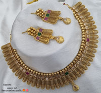 Heritage Premium Copper Matte Gold Choker Set