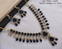 Gold Plated Kundan Stone Copper Jewellery Set