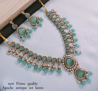 Gold Plated Kundan Stone Copper Jewellery Set