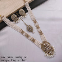Gold Plated Kundan Stone Copper Jewellery Set
