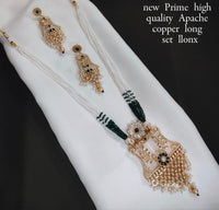 Gold Plated Kundan Stone Copper Jewellery Set