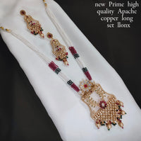 Gold Plated Kundan Stone Copper Jewellery Set
