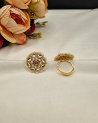 Floral Motif with Pearl Beading