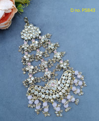 Handcrafted Rhinestone Multi-Tier Jhumar / Bridal Side Hair Accessory
