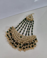 Traditional Maroon Beads Bridal Passa