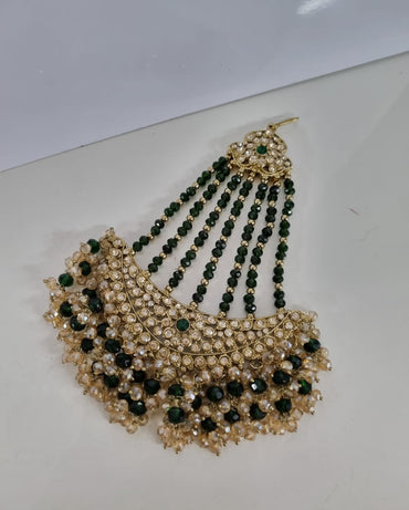 Traditional Maroon Beads Bridal Passa