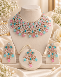 CHOKER NECKLACE EARRING JEWELLERY SET FOR WOMEN