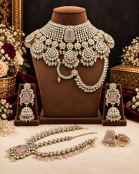 Antique Gold Finish Grand Bridal Jewellery Set