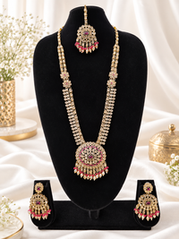 Mustard Yellow Bridal Necklace Set with Matching Earrings