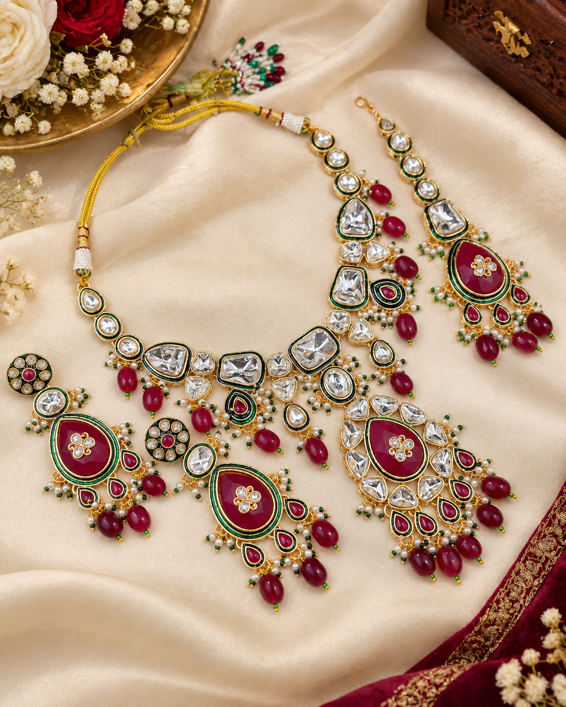 Handcrafted Royal Kundan Jewelry Set