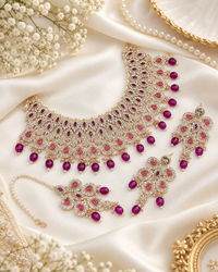 CHOKER NECKLACE EARRING JEWELLERY SET FOR WOMEN