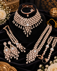 Grand Stone-Studded Bridal Dulhan Set with Statement Choker and Rani Haar