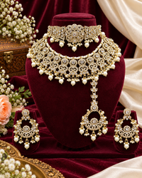 Royal Antique Gold Zircon Bridal Jewelry Set