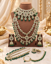 Royal Bridal Jewelry Set – Multi-Layered Haar & Choker Set