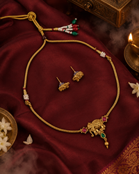 South Indian Style Elephant Necklace Set