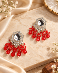 Traditional Hexagon Kundan Earrings Gold Plated Earrings for Woman Dangles