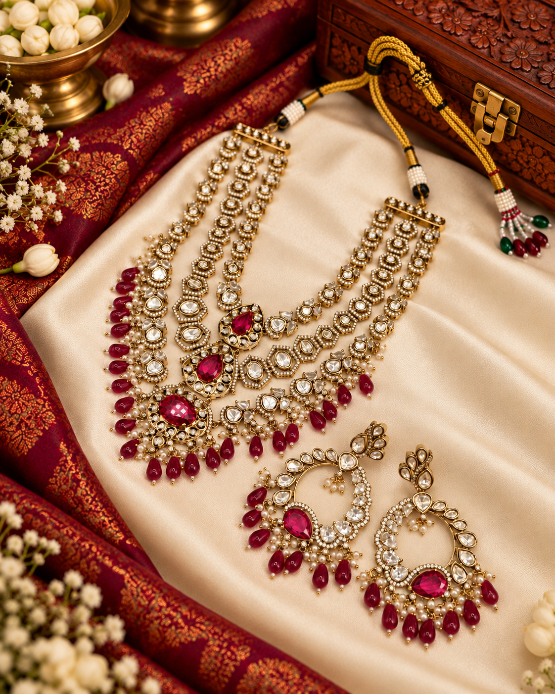 Multi-Layer Kundan Haram Set