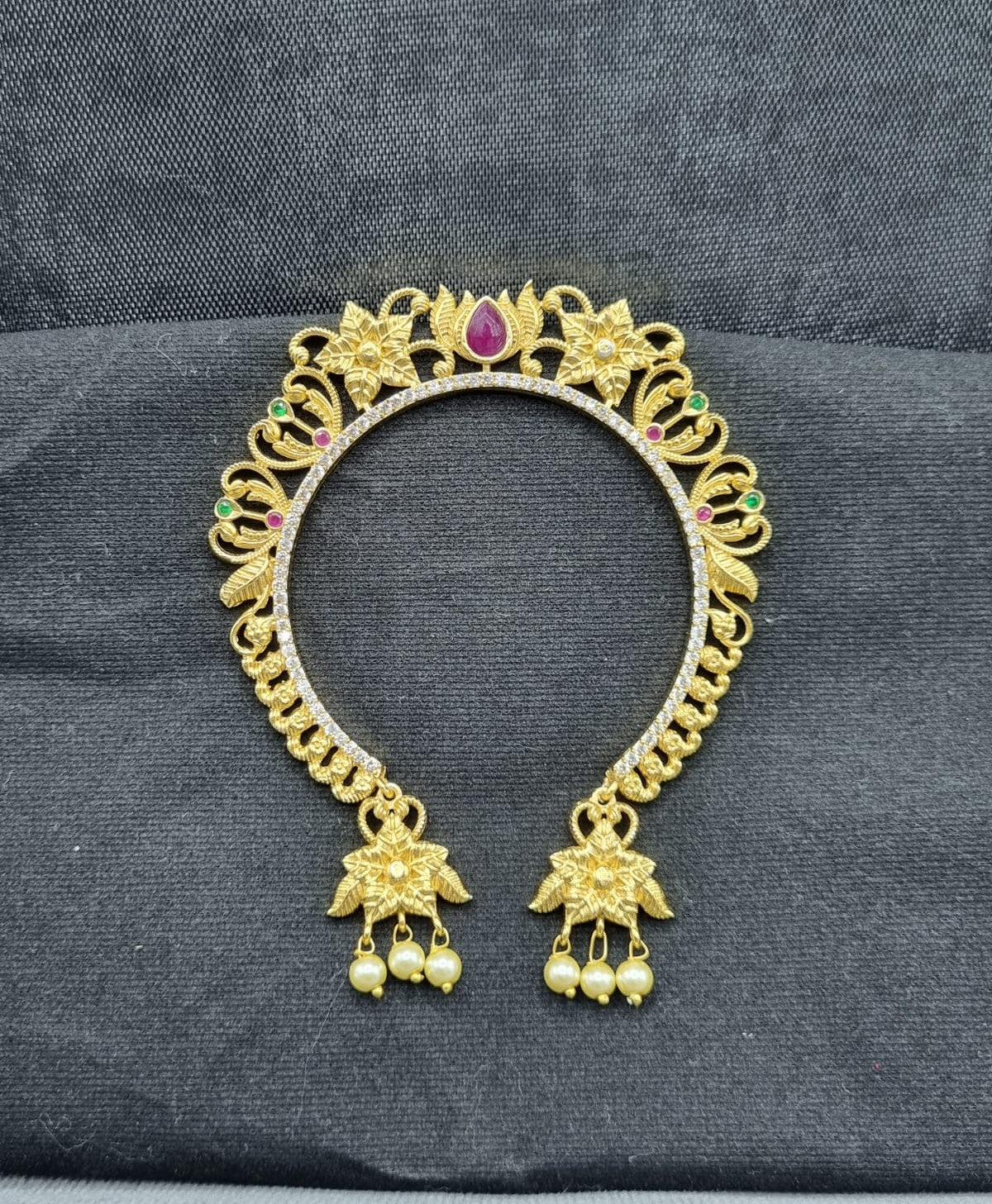 Gilded Lotus Floral Temple Hair Accessory