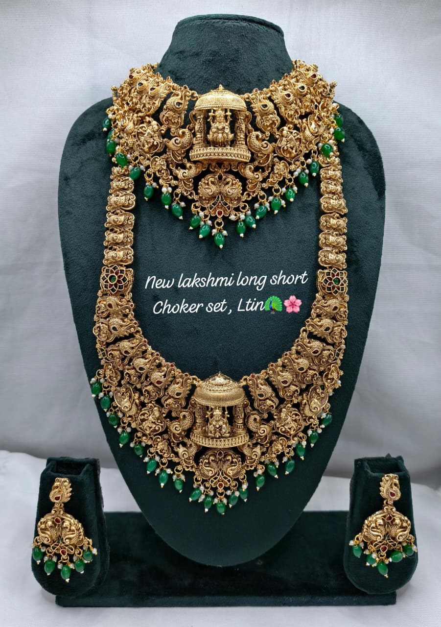 Heritage South Indian Bridal Temple Jewellery Combo Set