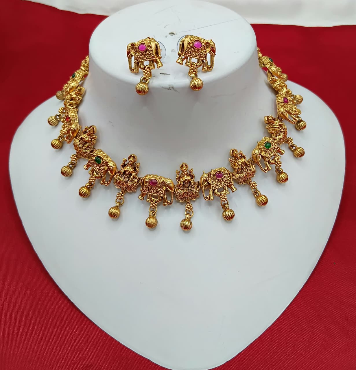 Lakshmi & Elephant Temple Choker Set