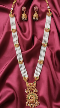 The Royal Peacock Rani Haar Temple Jewellery Set
