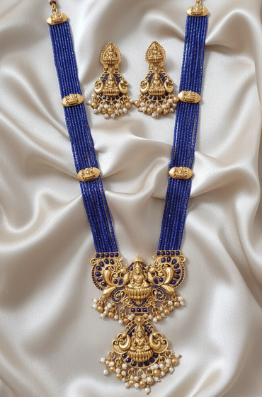 Traditional Goddess Lakshmi Long Necklace Set