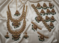 Traditional South Indin mate Gold Temple Bridal Set For Woman