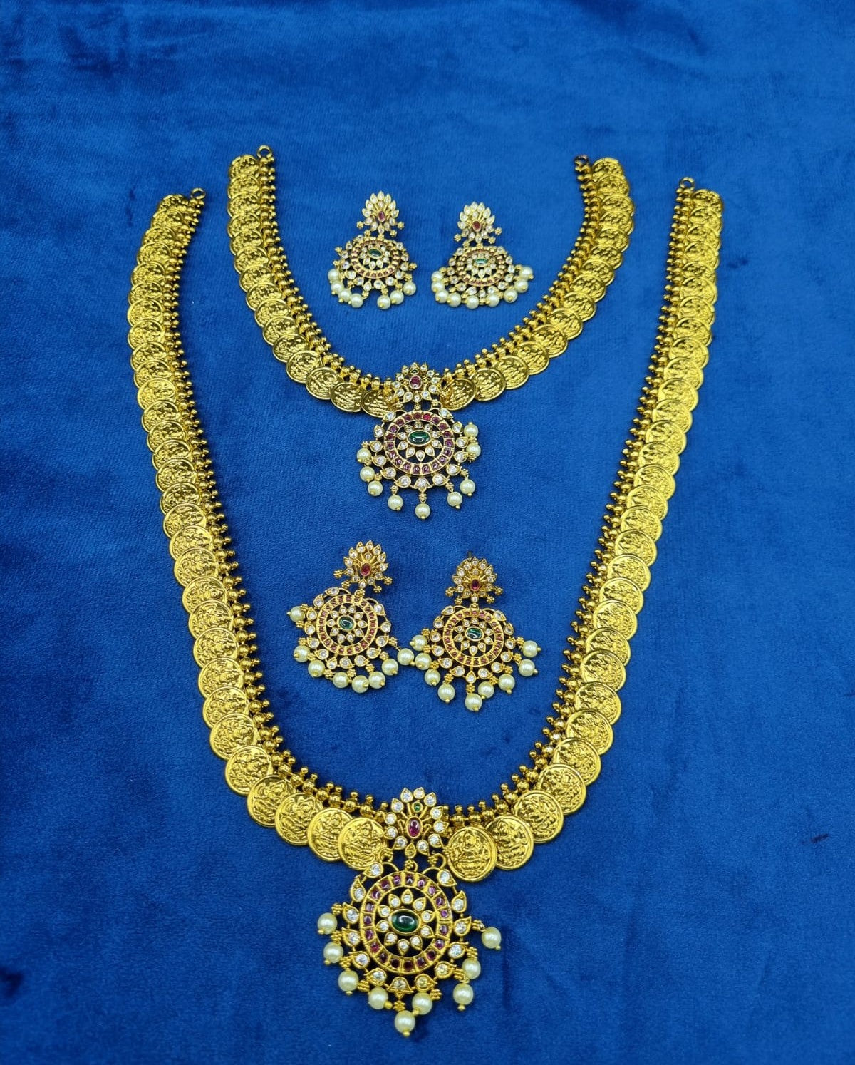 Gold-Tone Lakshmi Coin Combo Jewelry Set