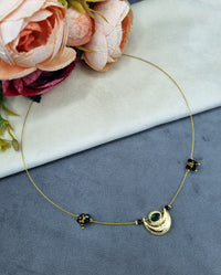 Invisible South Half Moon Desing Necklace Set