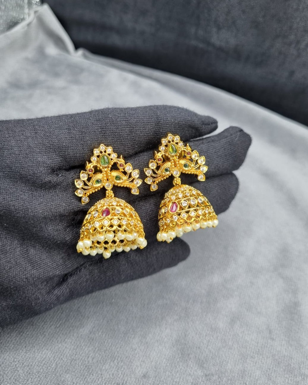 Ethnic Gold-Plated Statement Dangles
