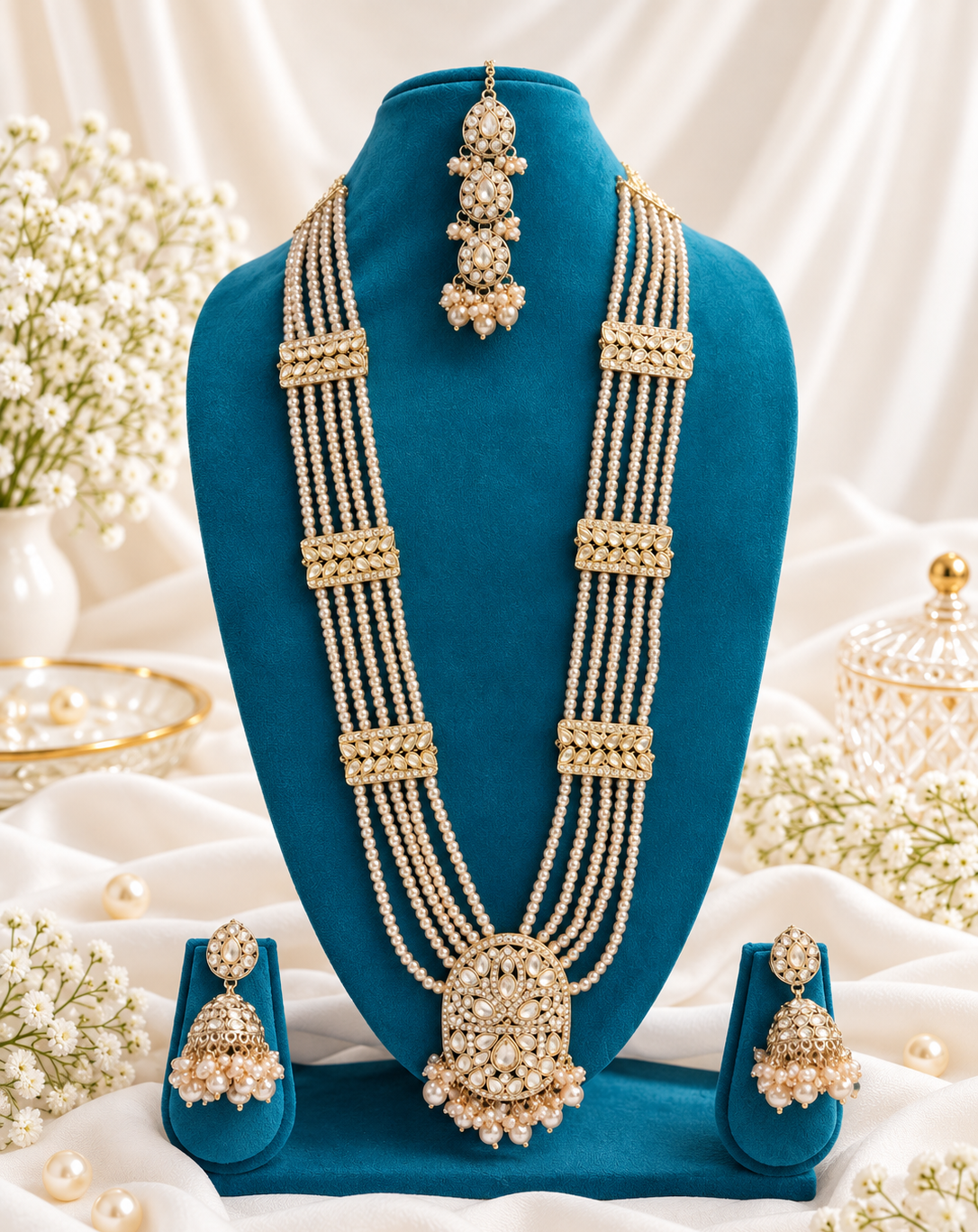 Emerald Nawabi Heritage Multi-Layered Long Set