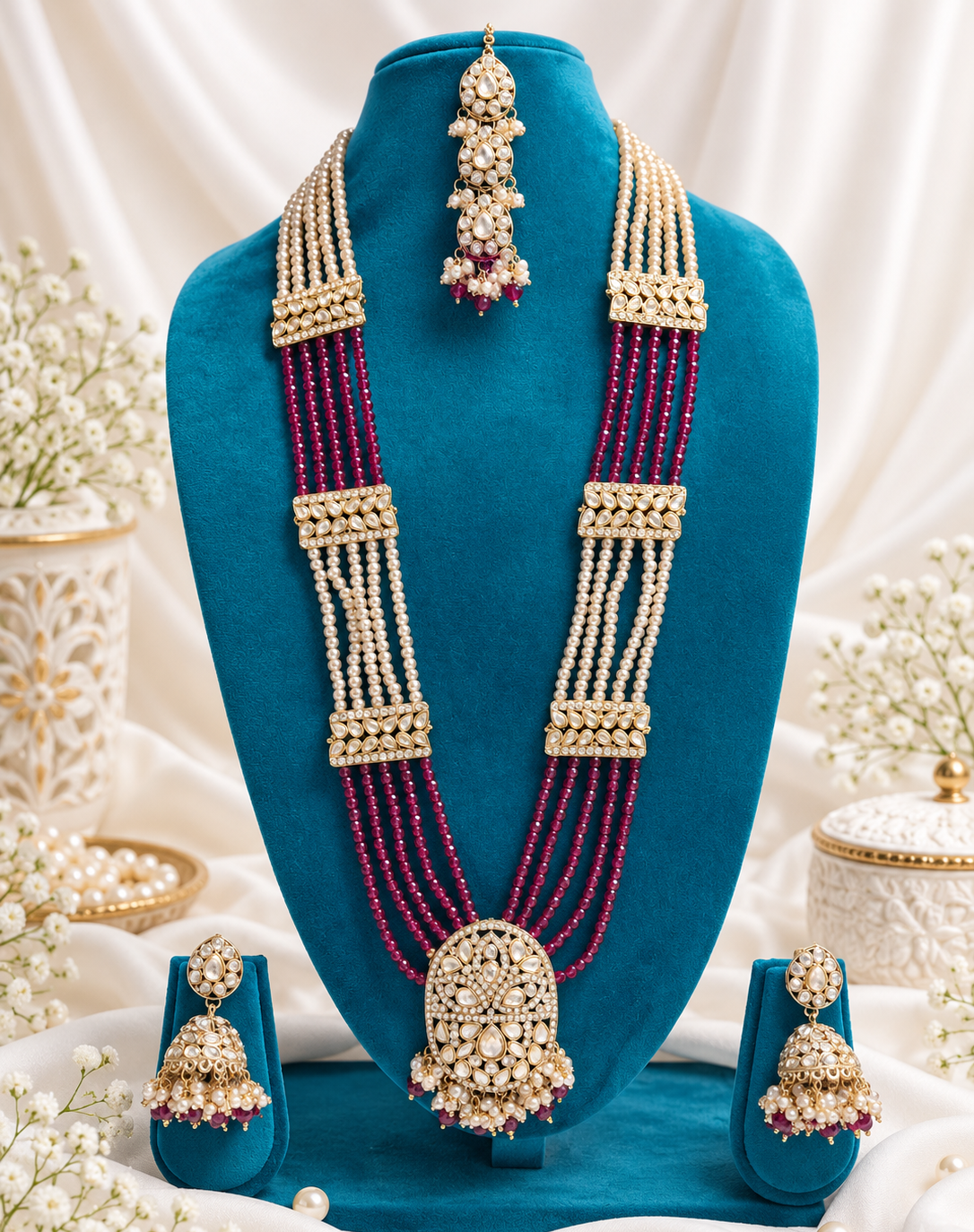 Emerald Nawabi Heritage Multi-Layered Long Set