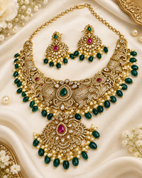 Royal Elephant Motif Bridal Necklace Set