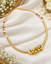 Traditional Gold Bell Choker Necklace with Ghungroo Accents