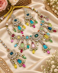 Handcrafted Architectural Kundan Necklace Set