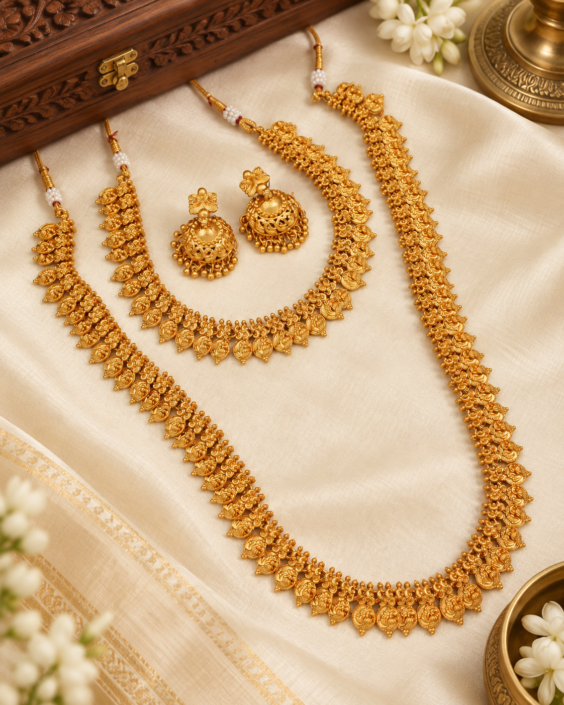 Traditional Lakshmi Gold Coin Combo Set