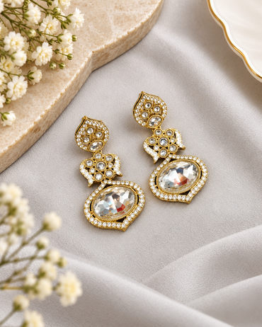 Tiered Crystal Chandelier Drop Earrings