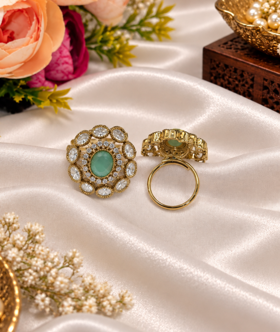 Imperial Mandala Kundan Ring