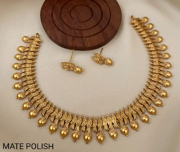 Temple Gold Plaetd Jewellery Set