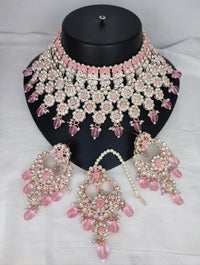 Fashion Rose Gold Plated Choker Jewellery Set