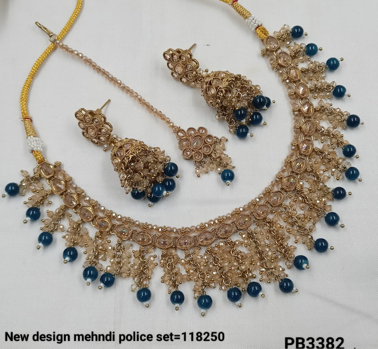 Antique Gold Plated Choker Necklace Set