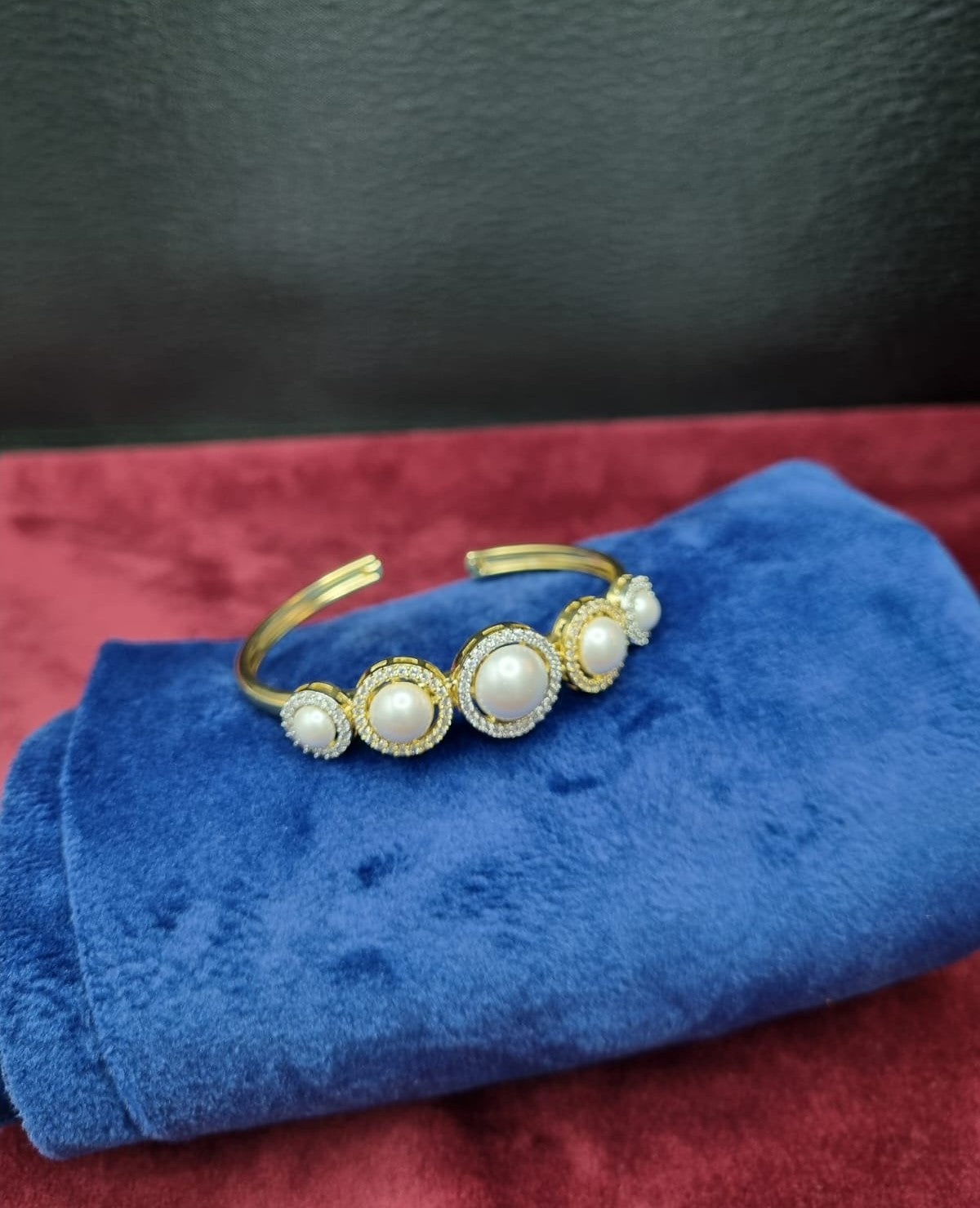 American Diamond Pearl Bracelet