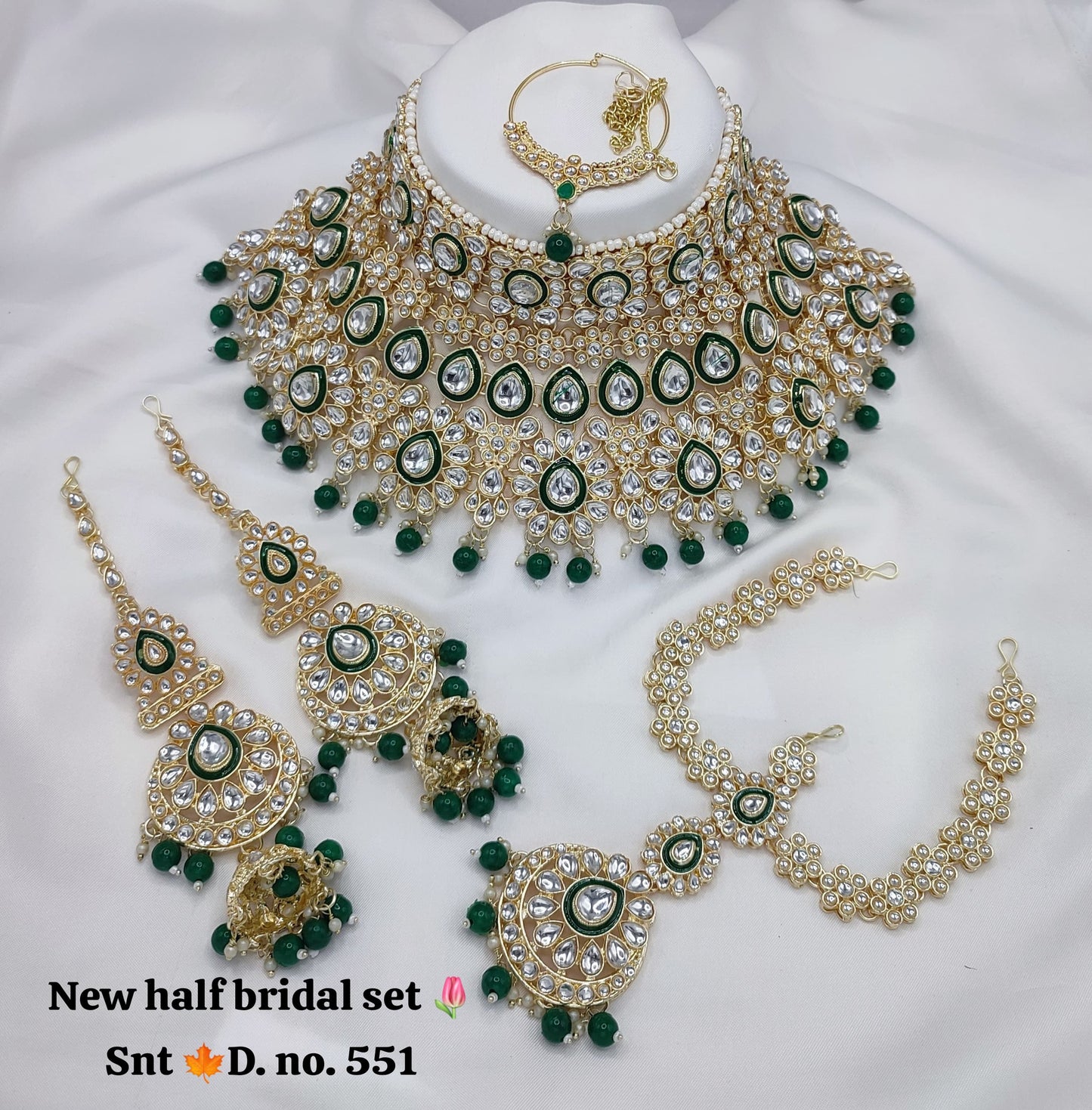 Meenakari Bridal Choker Set Jewellery With Matching Sheeshphool & Earring