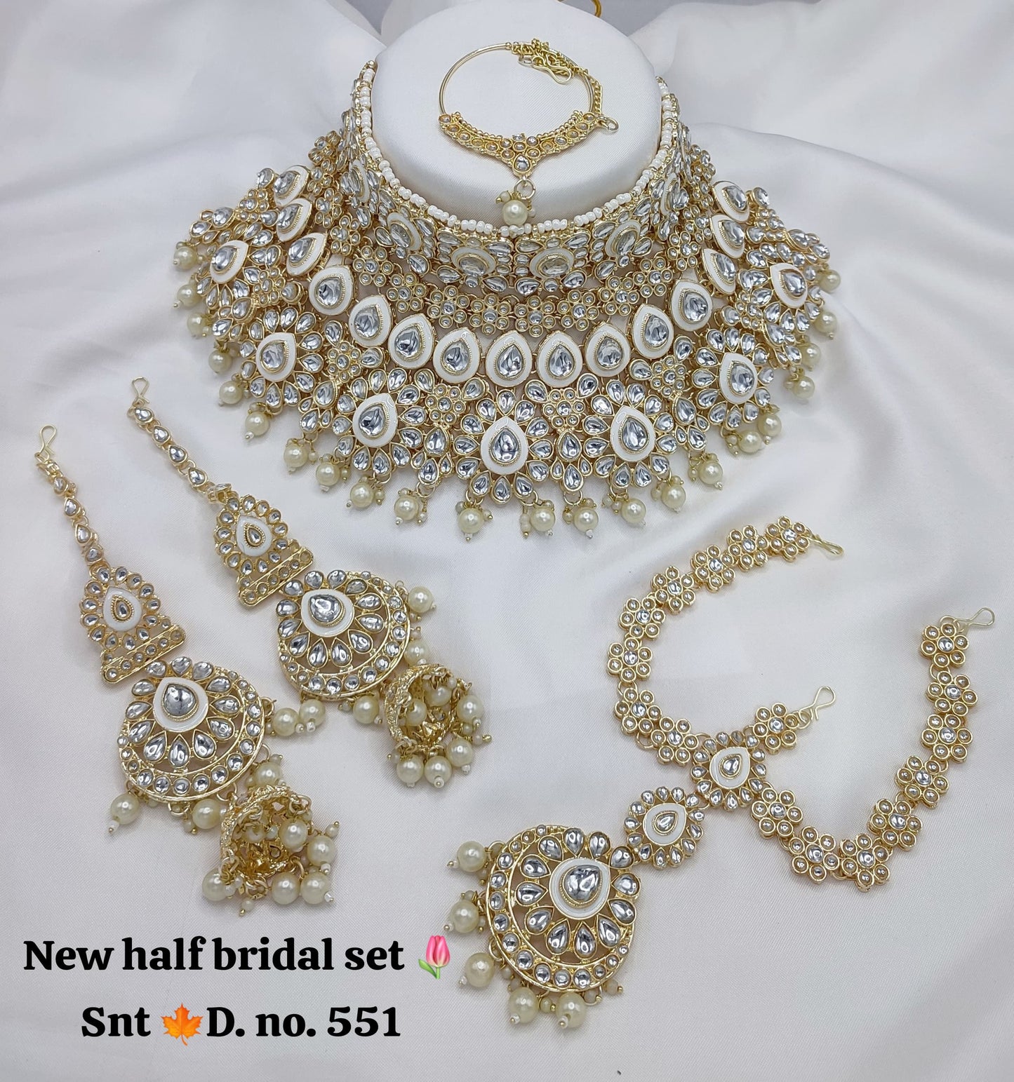 Meenakari Bridal Choker Set Jewellery With Matching Sheeshphool & Earring