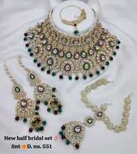 Meenakari Bridal Choker Set Jewellery With Matching Sheeshphool & Earring