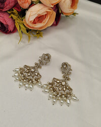 Kundan Pearl Choker Set with Earrings for Women